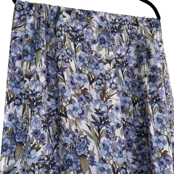 Vtg style Unbranded Womens Blue Floral Boho Lightweight Sheer Scarf Wrap Shawl - Picture 2 of 6